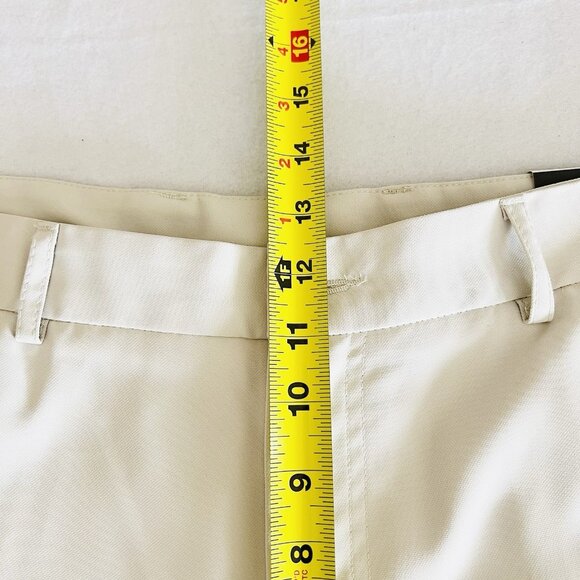 Pebble Beach Men's Performance Straight Flat Front Cream Pants Size 38x32 NWT - Picture 13 of 15